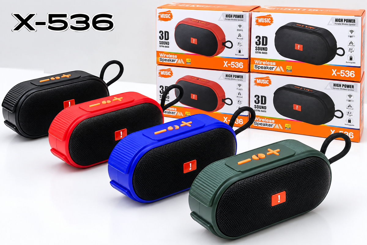 X-536 Bluetooth Speaker – 3D Sound, Extra Bass & TF Card Support | Portable Wireless Speaker