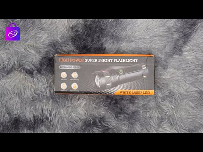 Sanford Super Bright Flashlight 40000mAh – White Laser LED Rechargeable Torch